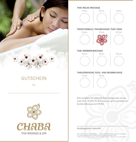 Ein Chaba Massage Gutschein Ein Chaba Massage Gutschein